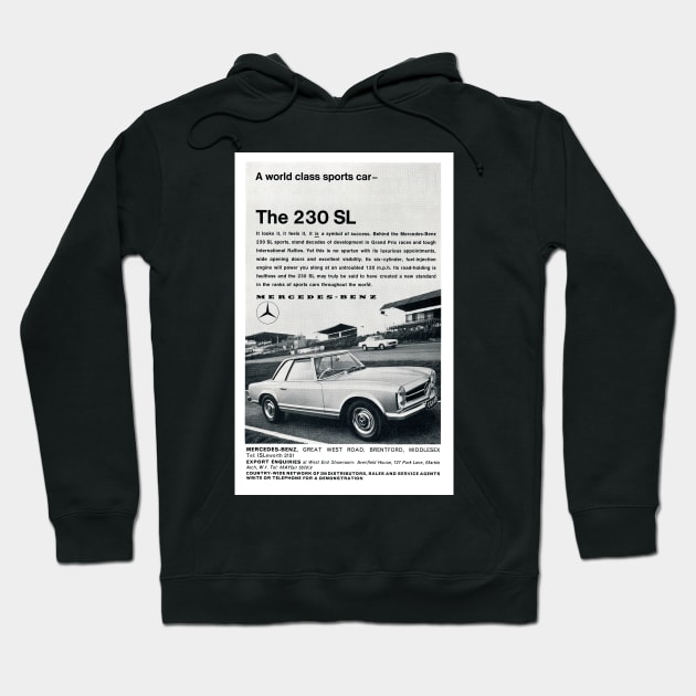 Vintage Mercedes car advert Hoodie by Random Railways